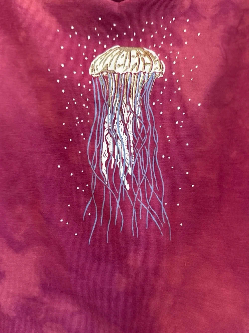 Purusha People Jellyfish Tie Dye Forest Fiber Yoga Top | Small - Picture 3 of 3